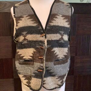 Vintage At Last & Co wool blend Santa Fe vest
